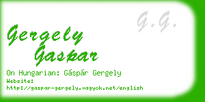 gergely gaspar business card