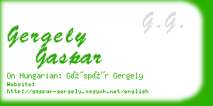 gergely gaspar business card